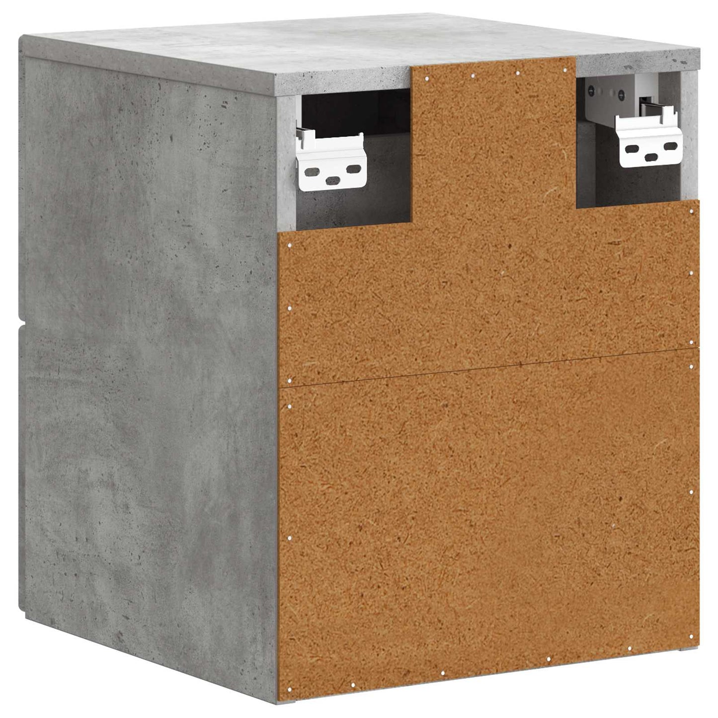 vidaXL Wall-Mounted Bedside Cabinet Concrete Grey 34.5 x 33 x 40 cm