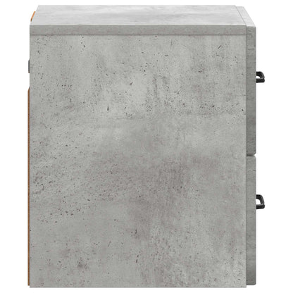 vidaXL Wall-Mounted Bedside Cabinet Concrete Grey 34.5 x 33 x 40 cm