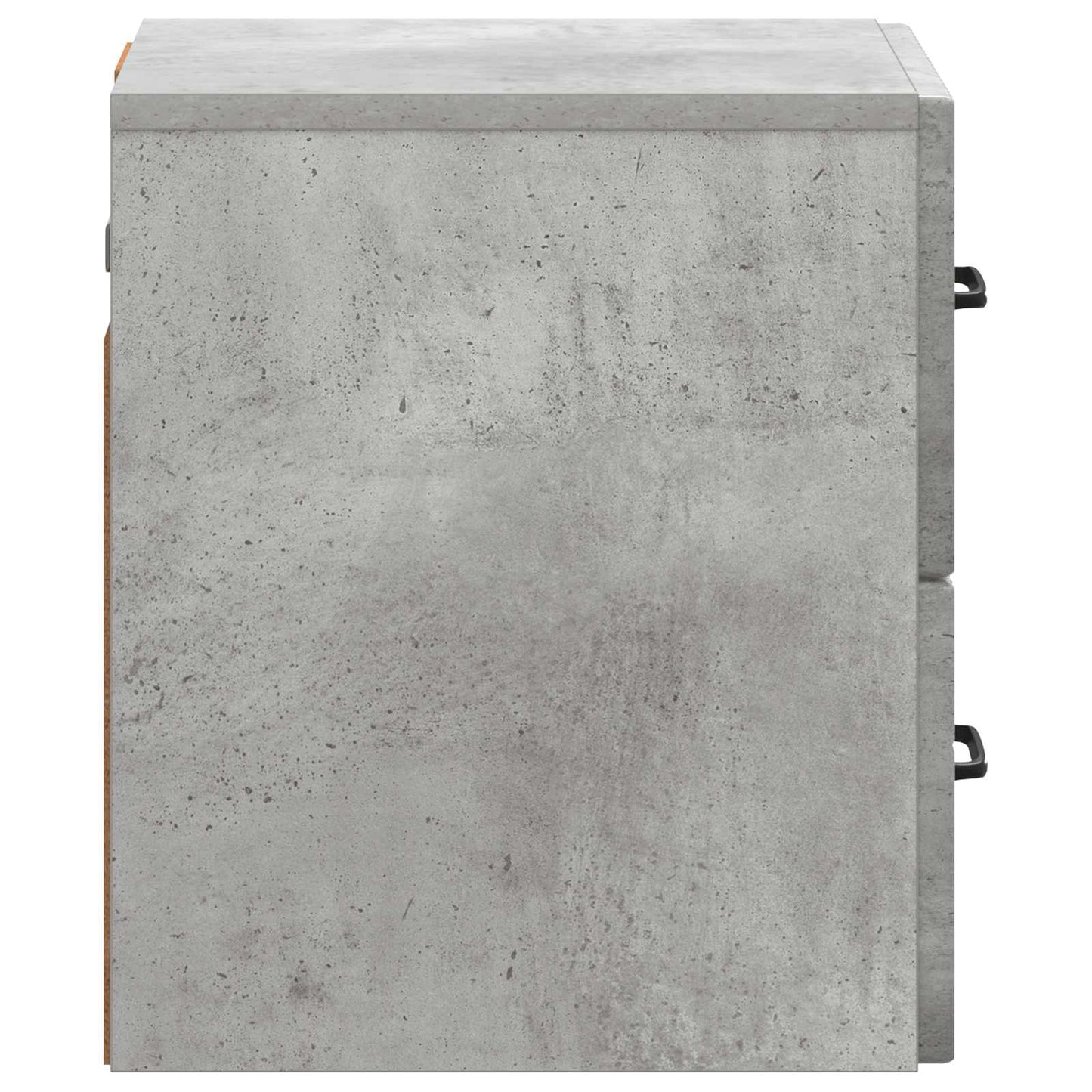 vidaXL Wall-Mounted Bedside Cabinet with Drawer 2 pcs Concrete Grey
