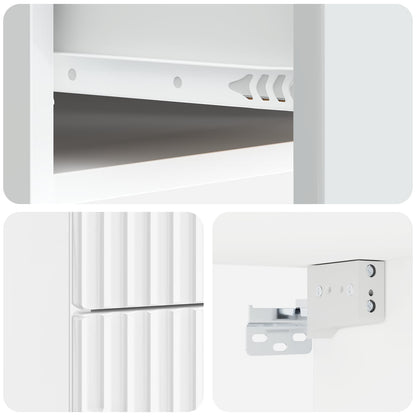 vidaXL Wall-Mounted Bedside Cabinet High Gloss White 34.5 x 33 x 40 cm