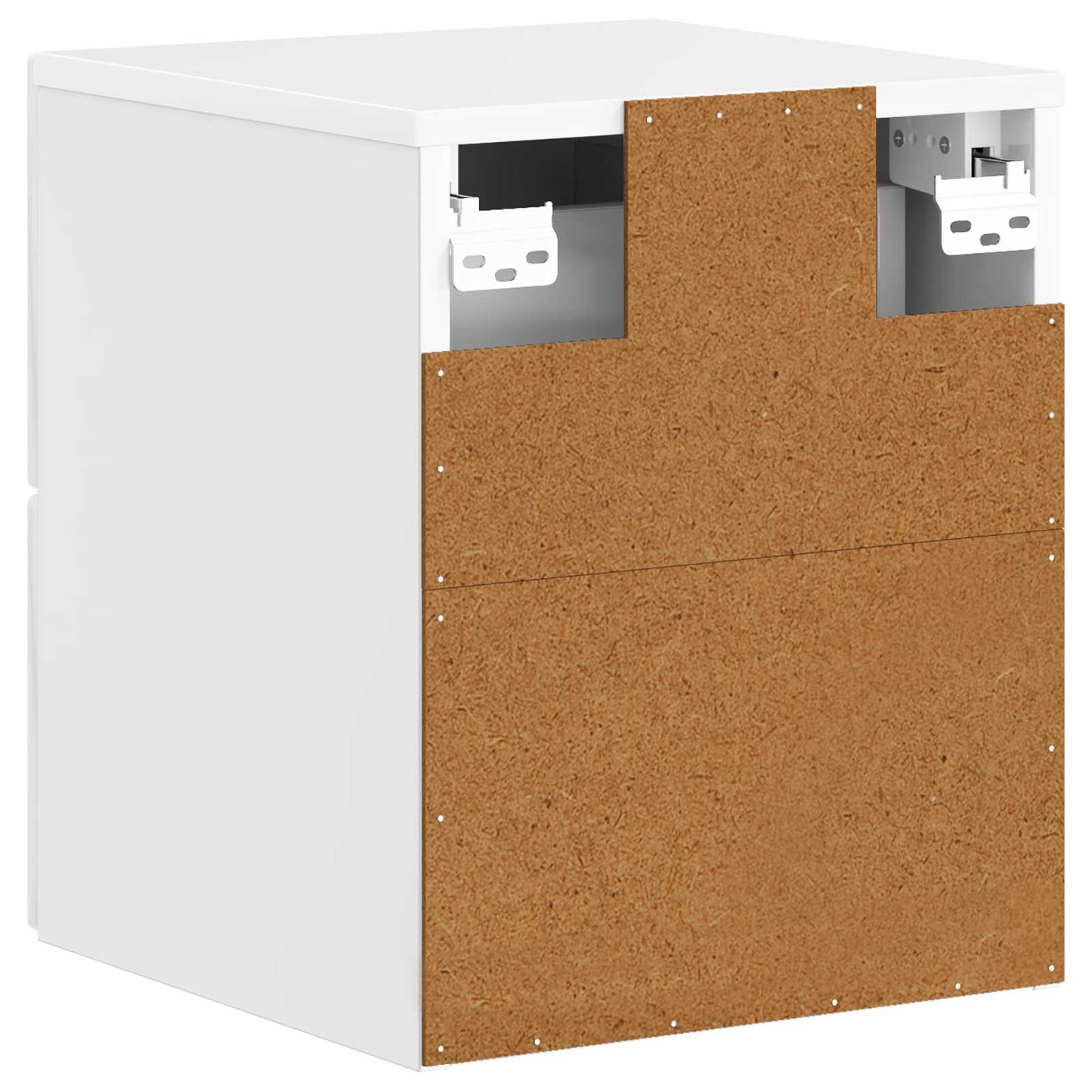 vidaXL Wall-Mounted Bedside Cabinet High Gloss White 34.5 x 33 x 40 cm