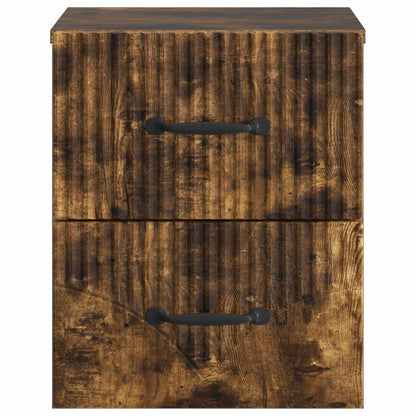 vidaXL Wall-Mounted Bedside Cabinet Smoked Oak 34.5 x 33 x 40 cm