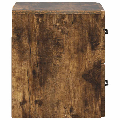 vidaXL Wall-Mounted Bedside Cabinet Smoked Oak 34.5 x 33 x 40 cm