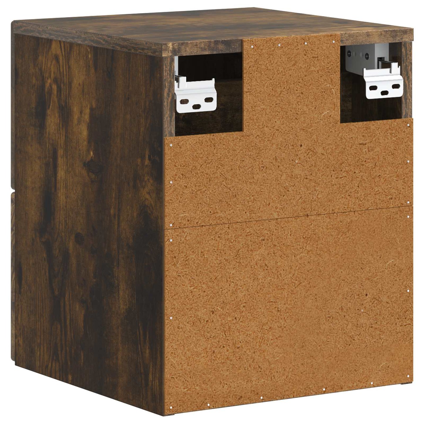 vidaXL Wall-Mounted Bedside Cabinet 2 pcs Smoked Oak 34.5 x 33 x 40 cm
