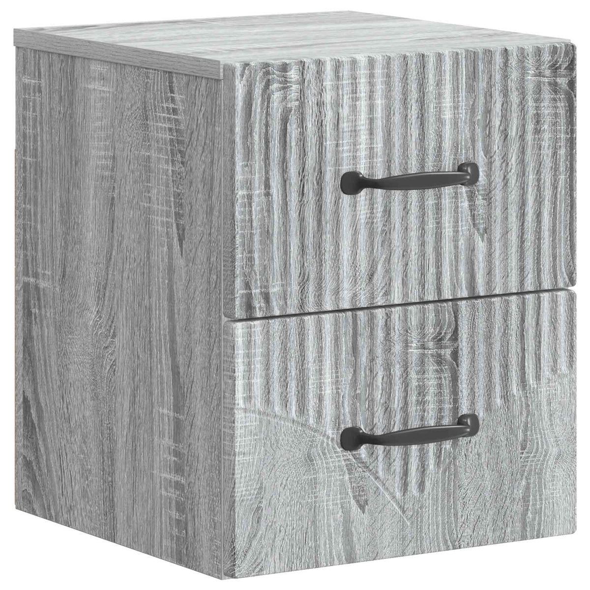 vidaXL Wall-Mounted Bedside Cabinet 2 pcs Grey Sonoma