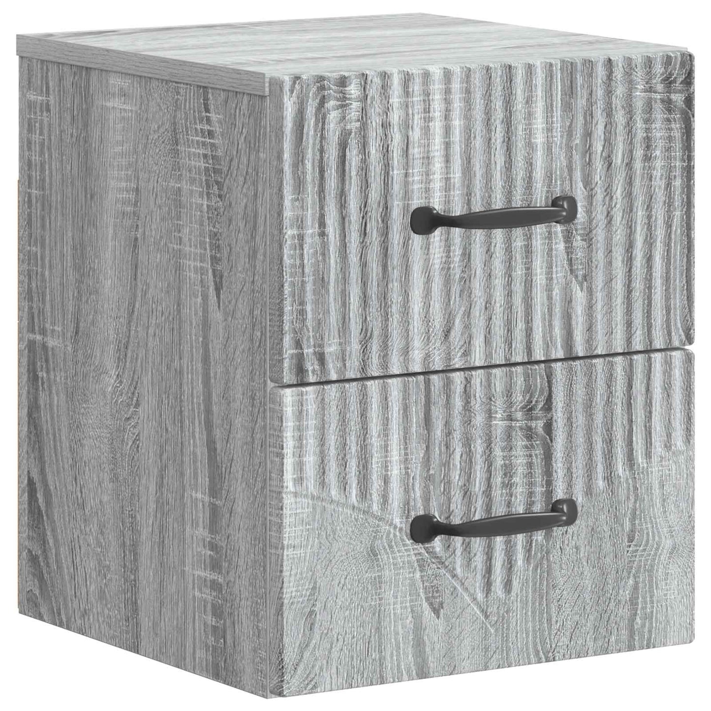 vidaXL Wall-Mounted Bedside Cabinet 2 pcs Grey Sonoma Engineered Wood