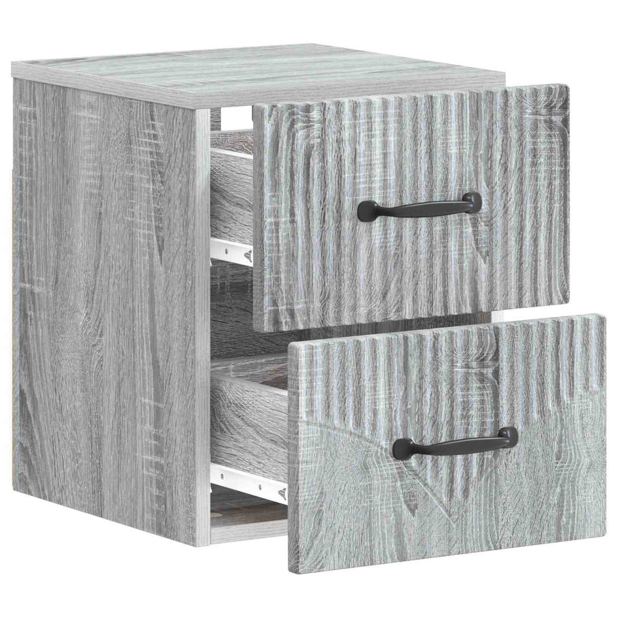vidaXL Wall-Mounted Bedside Cabinet 2 pcs Grey Sonoma