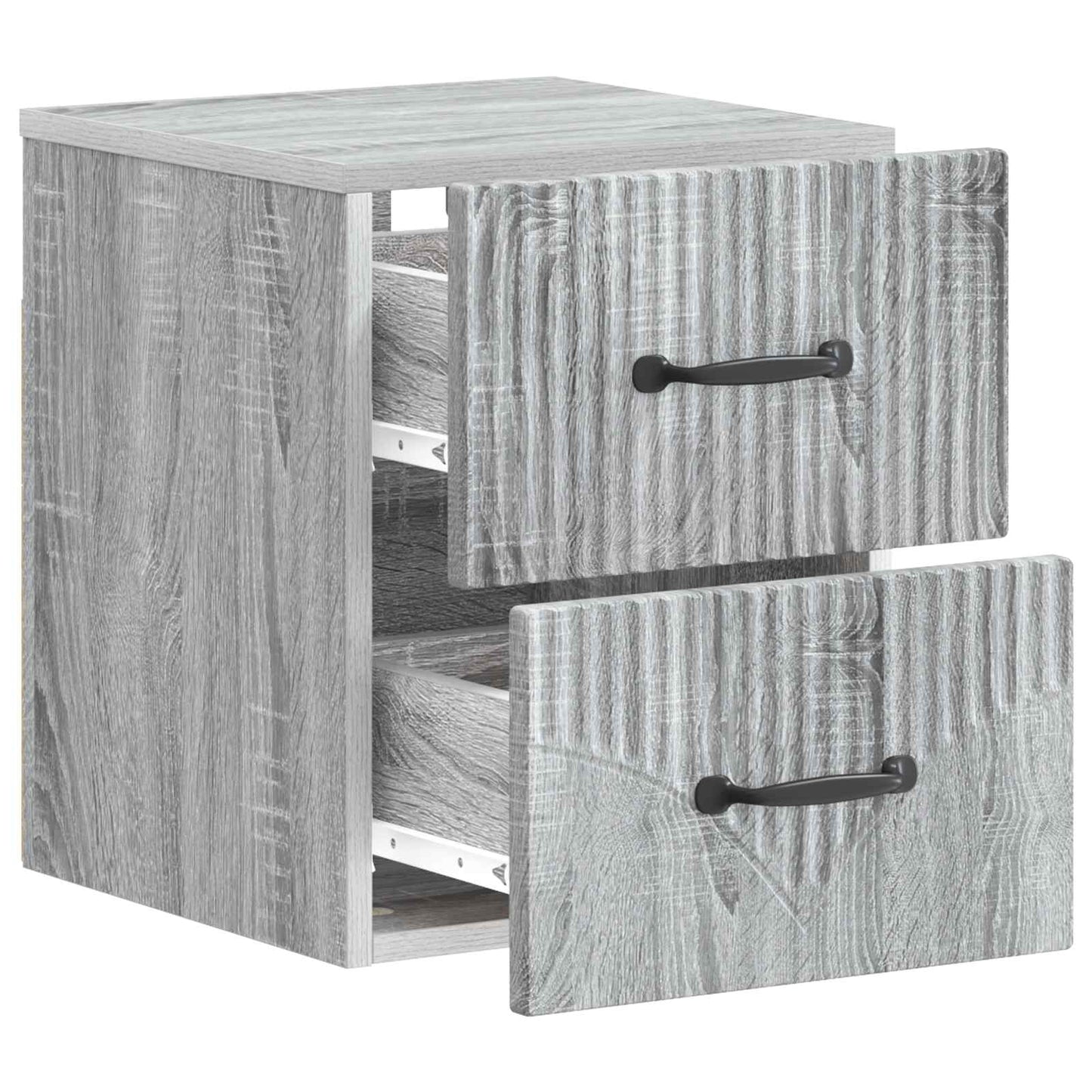 vidaXL Wall-Mounted Bedside Cabinet 2 pcs Grey Sonoma Engineered Wood