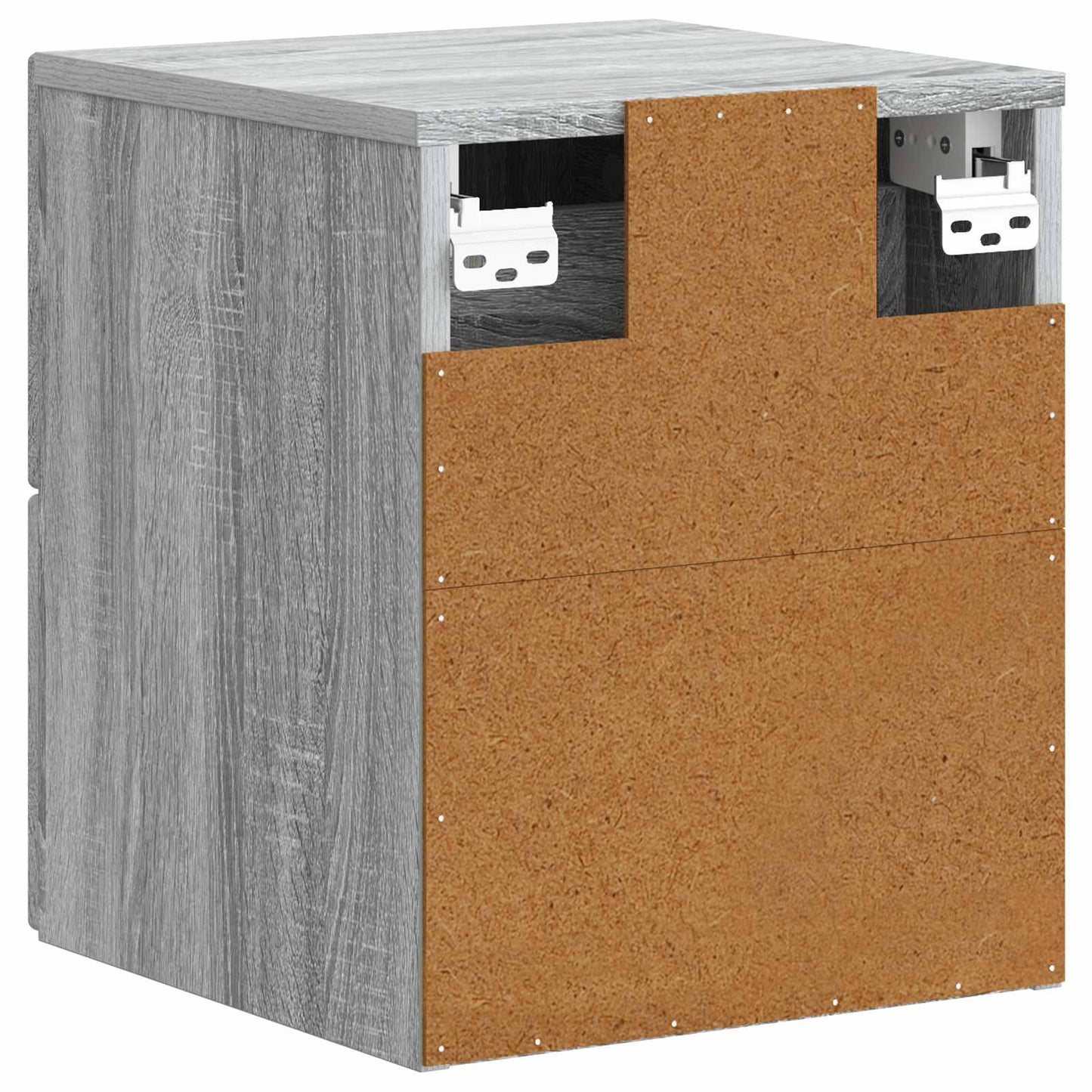 vidaXL Wall-Mounted Bedside Cabinet 2 pcs Grey Sonoma Engineered Wood