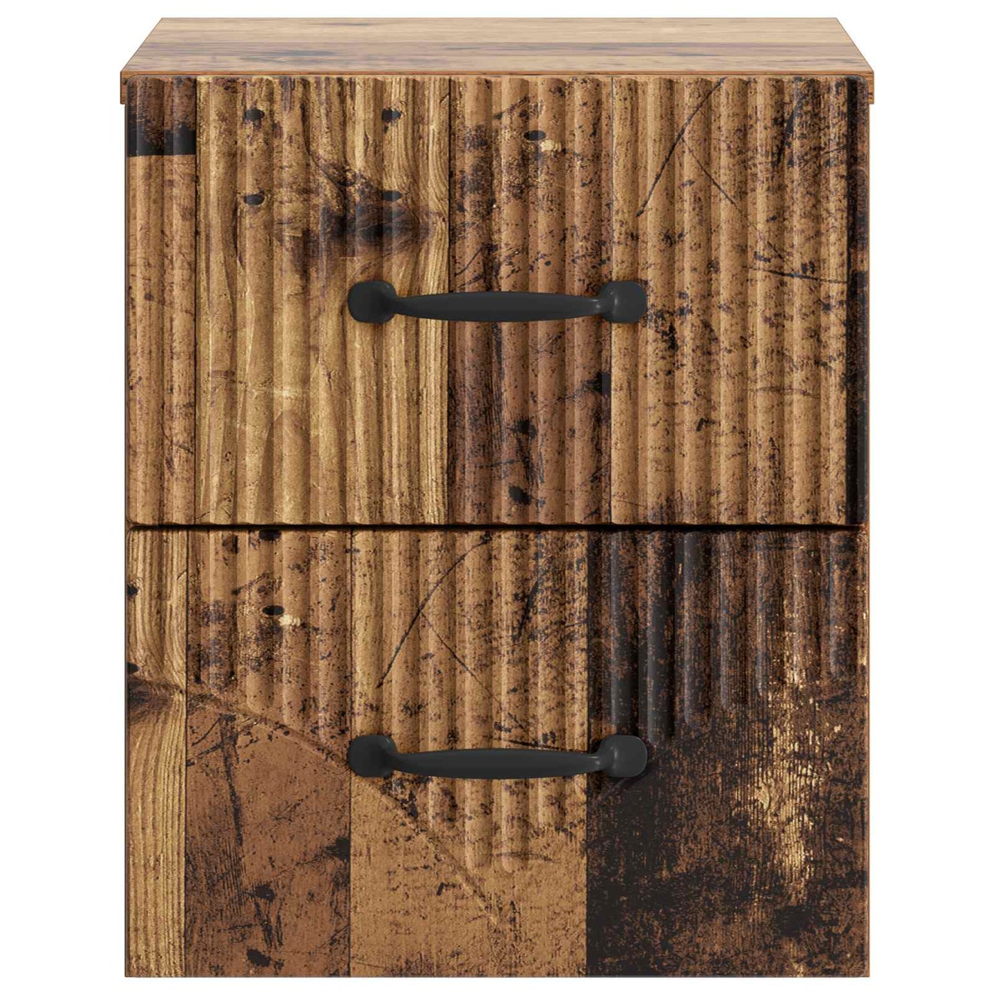 vidaXL Wall-Mounted Bedside Cabinet Old Wood 34.5 x 33 x 40 cm