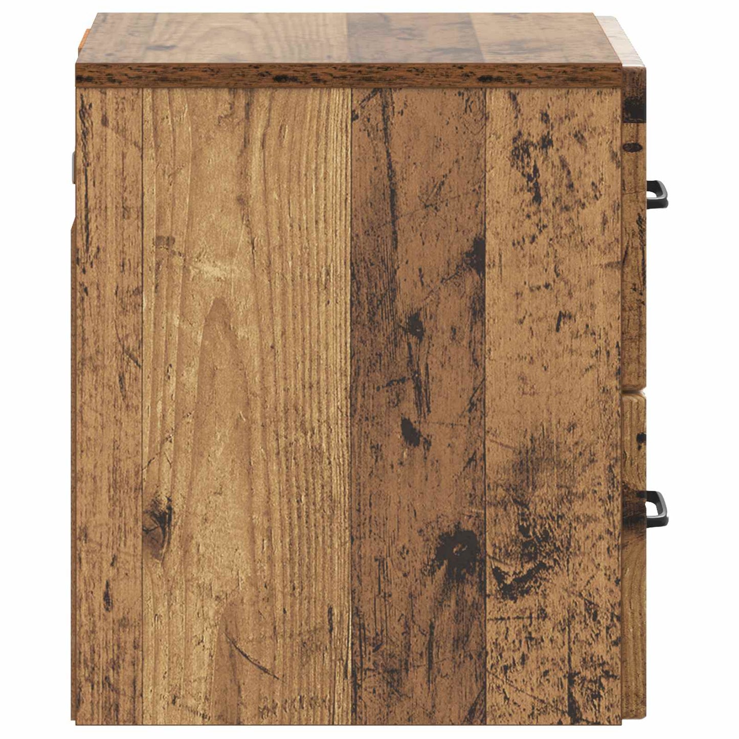 vidaXL Wall-Mounted Bedside Cabinet 2 pcs Old Wood 34.5 x 33 x 40 cm