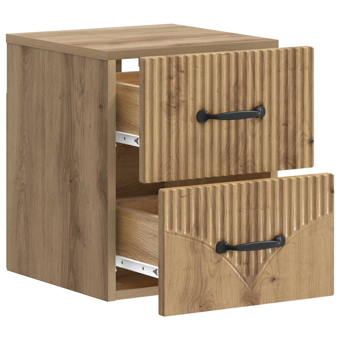 vidaXL Wall-Mounted Bedside Cabinet Artisan Oak 34.5 x 33 x 40 cm