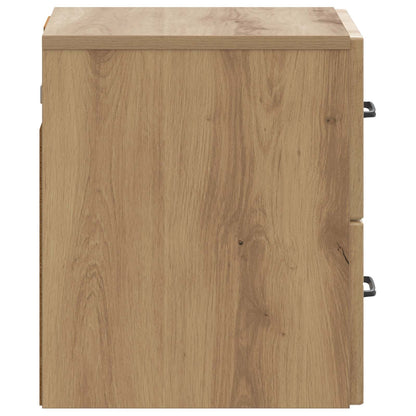 vidaXL Wall-Mounted Bedside Cabinet Artisan Oak 34.5 x 33 x 40 cm