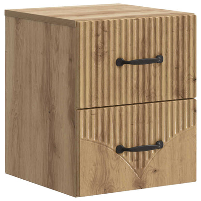 vidaXL Wall-Mounted Bedside Cabinet 2 pcs Artisan Oak