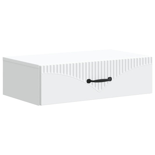 vidaXL Wall-Mounted Side Table White 59 x 34.5 x 17 cm Engineered Wood