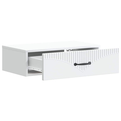 vidaXL Wall-Mounted Side Table White 59 x 34.5 x 17 cm Engineered Wood