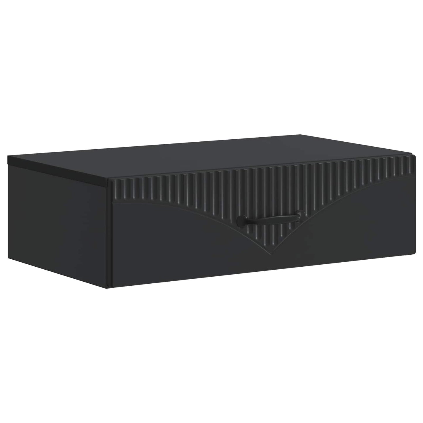 vidaXL Wall-Mounted Side Table Black 59 x 34.5 x 17 cm Engineered Wood
