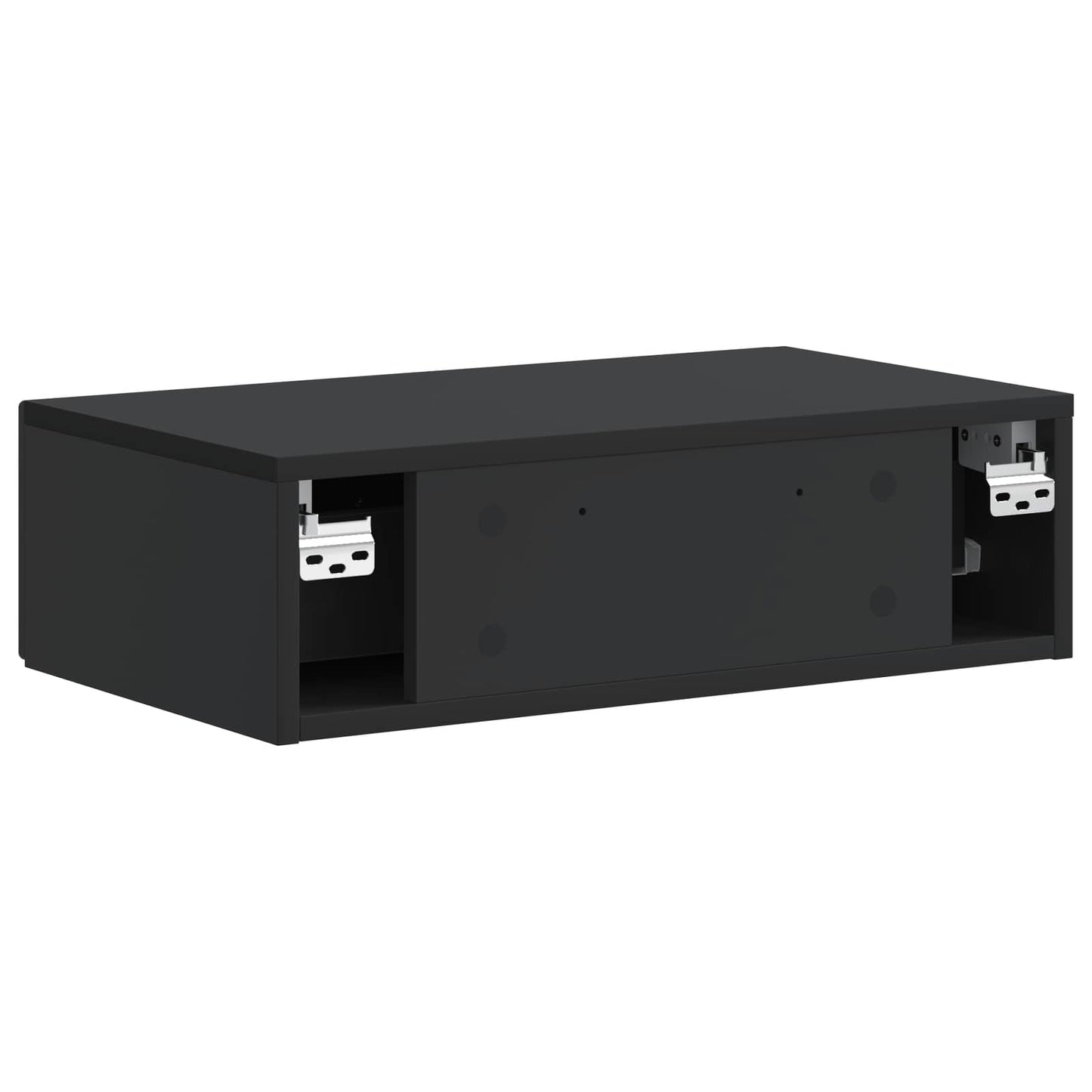 vidaXL Wall-Mounted Side Table 59 x 34.5 x 17 cm Engineered Wood Black