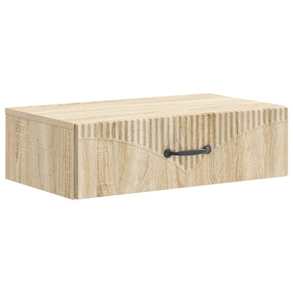 vidaXL Wall-Mounted Side Table Sonoma Oak 59 x 34.5 x 17 cm