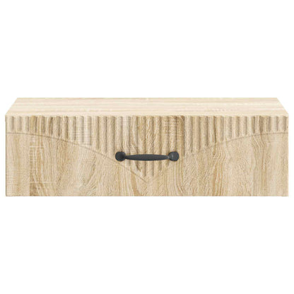 vidaXL Wall-Mounted Side Table Sonoma Oak 59 x 34.5 x 17 cm