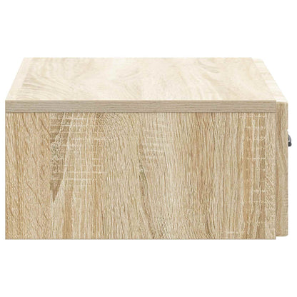 vidaXL Wall-Mounted Side Table Sonoma Oak 59 x 34.5 x 17 cm