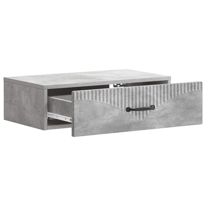vidaXL Wall-Mounted Side Table Concrete Grey 59 x 34.5 x 17 cm