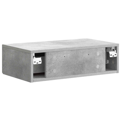vidaXL Wall-Mounted Side Table Concrete Grey 59 x 34.5 x 17 cm