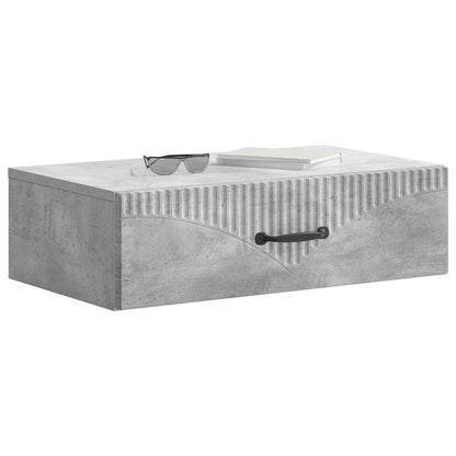 vidaXL Wall-Mounted Side Table Concrete Grey 59 x 34.5 x 17 cm