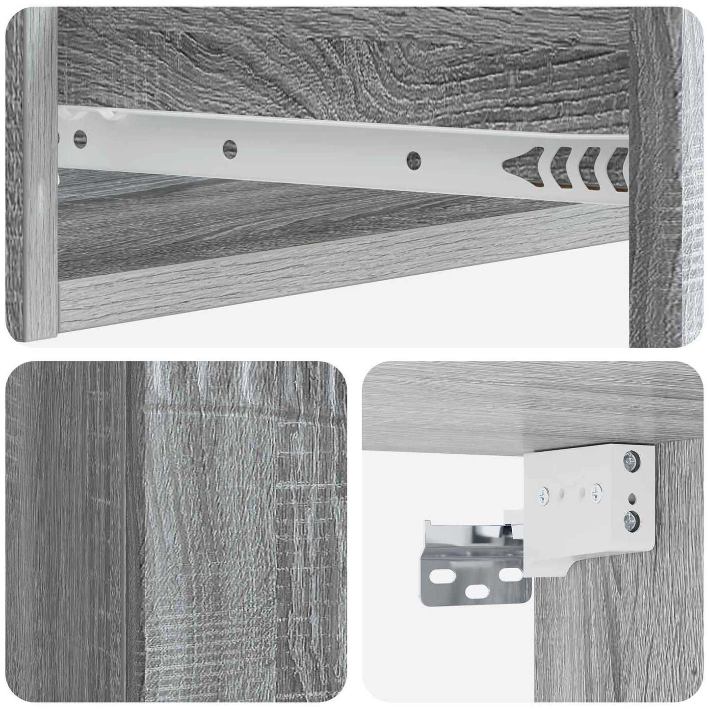 vidaXL Wall-Mounted Side Table 59 x 34.5 x 17 cm Engineered Wood