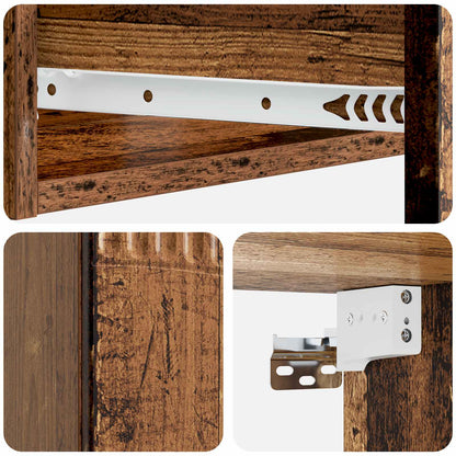 vidaXL Wall-Mounted Side Table Wall-mounted Old Wood 59 x 34.5 x 17 cm