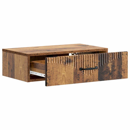 vidaXL Wall-Mounted Side Table Wall-mounted Old Wood 59 x 34.5 x 17 cm
