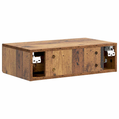 vidaXL Wall-Mounted Side Table Wall-mounted Old Wood 59 x 34.5 x 17 cm