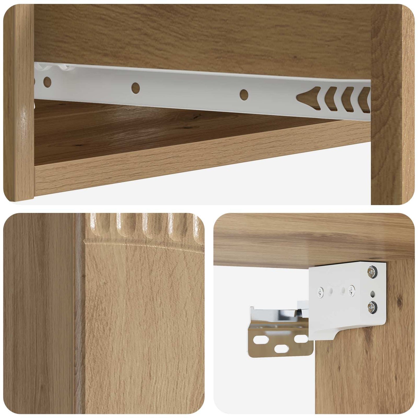 vidaXL Wall-Mounted Side Table 59 x 34.5 x 17 cm Engineered Wood
