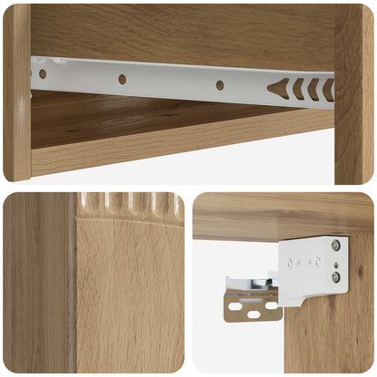 vidaXL Wall-Mounted Side Table 59 x 34.5 x 17 cm Engineered Wood