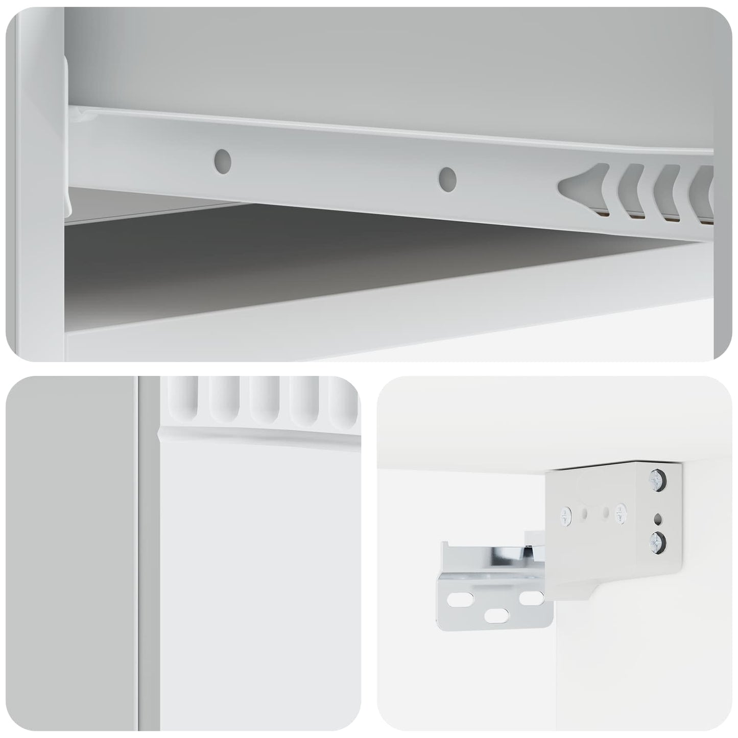 vidaXL Wall-Mounted Side Table Wall-mounted White 87.5 x 34.5 x 17 cm