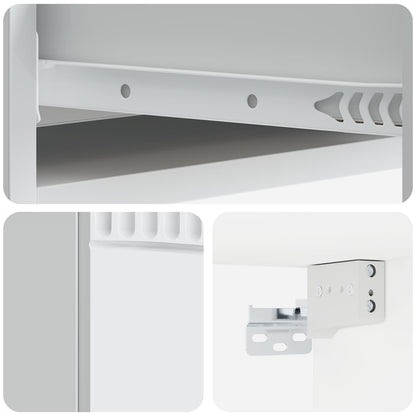 vidaXL Wall-Mounted Side Table Wall-mounted White 87.5 x 34.5 x 17 cm