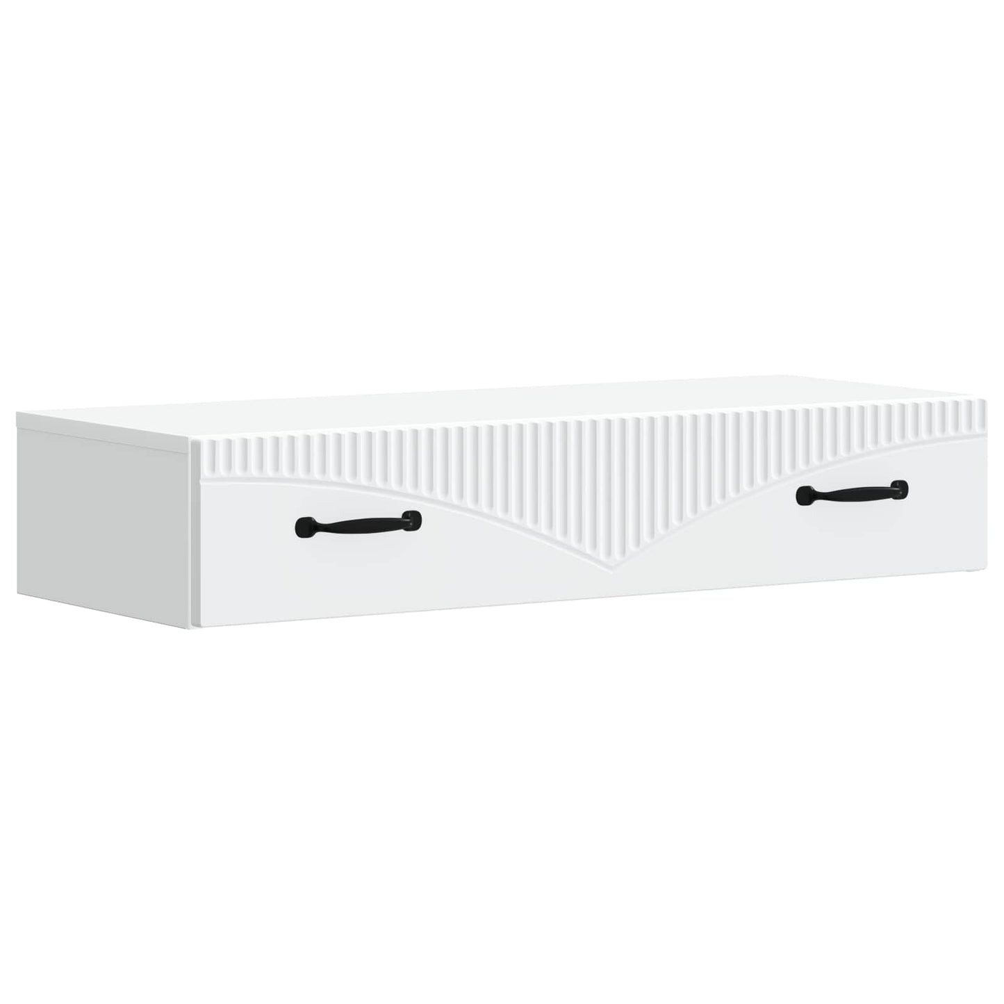 vidaXL Wall-Mounted Side Table Wall-mounted White 87.5 x 34.5 x 17 cm
