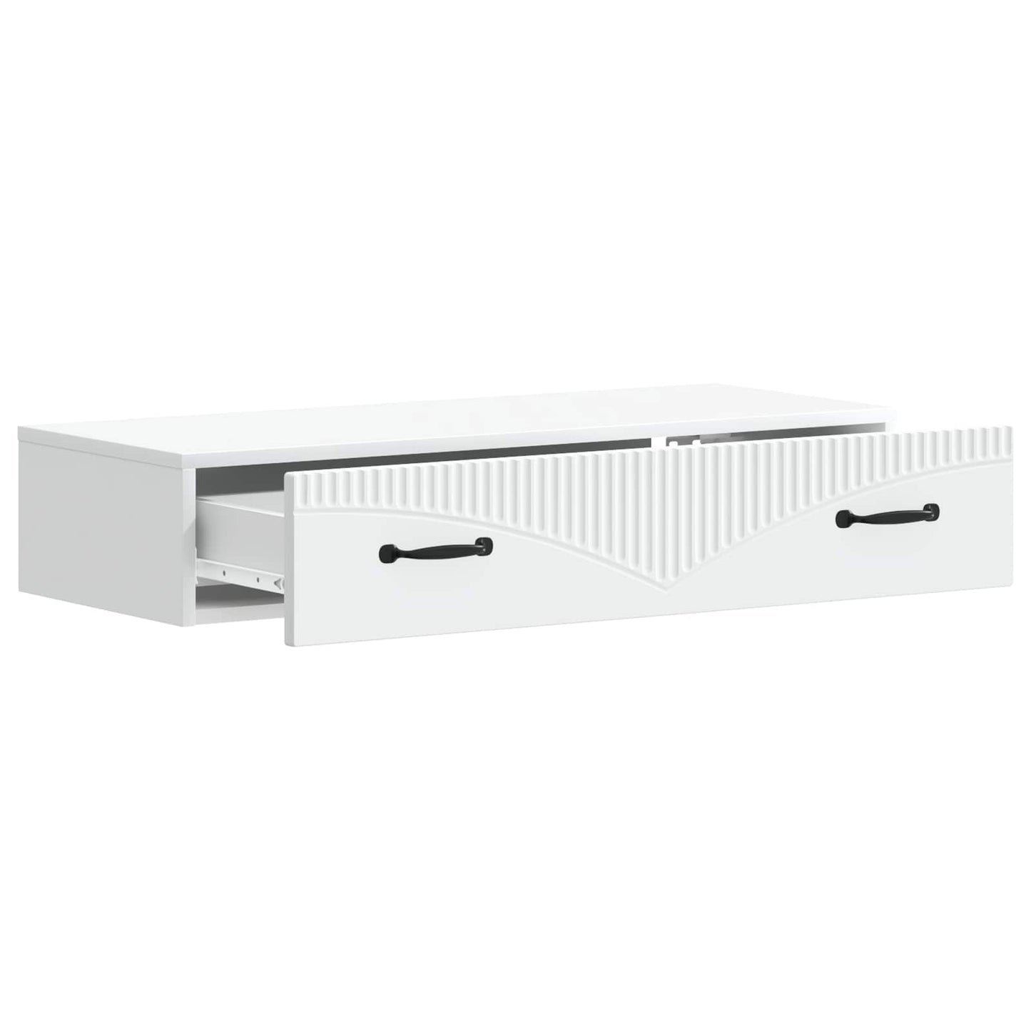 vidaXL Wall-Mounted Side Table Wall-mounted White 87.5 x 34.5 x 17 cm