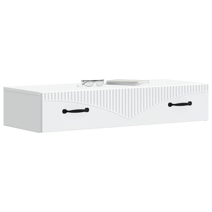 vidaXL Wall-Mounted Side Table Wall-mounted White 87.5 x 34.5 x 17 cm