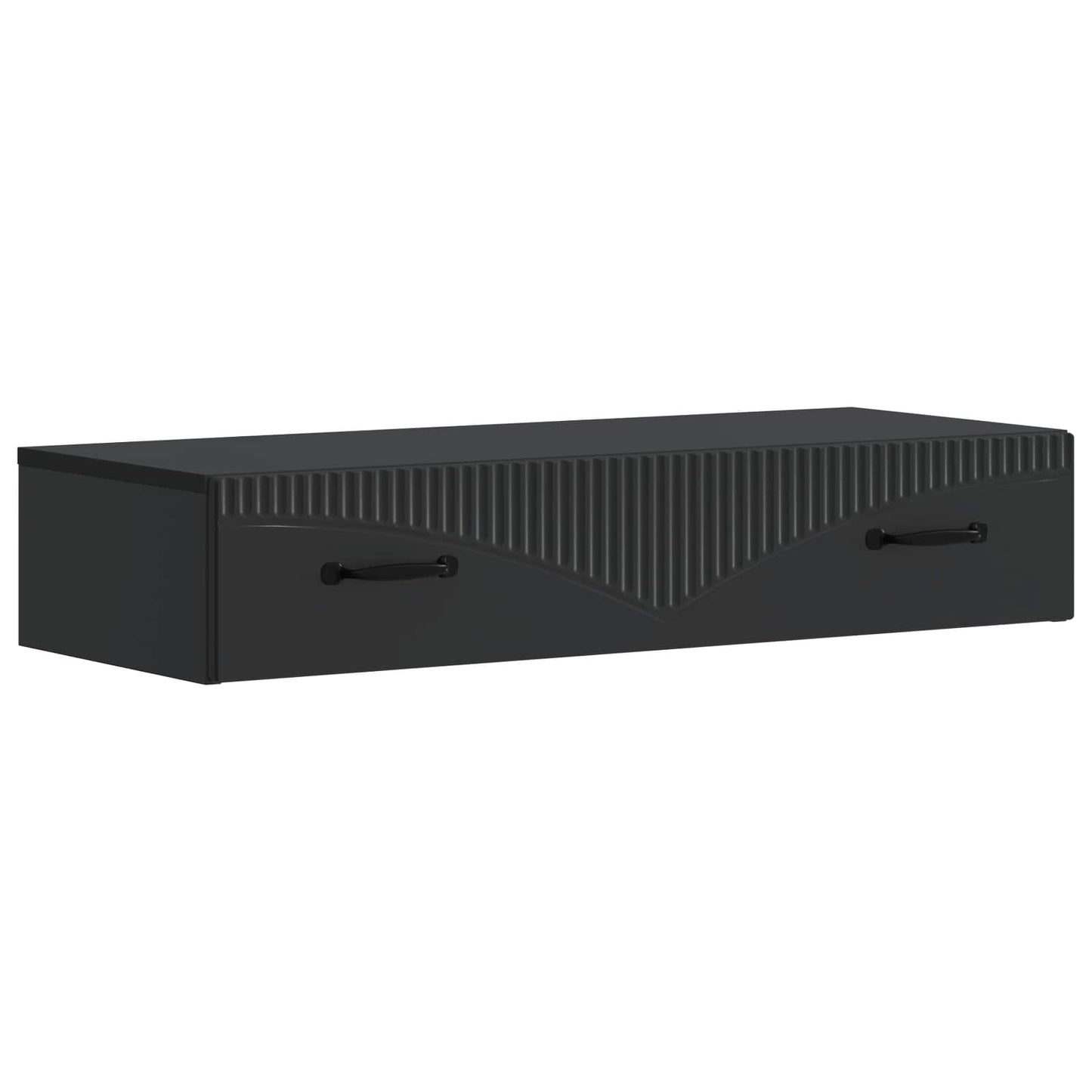 vidaXL Wall-Mounted Side Table Wall-mounted Black 87.5 x 34.5 x 17 cm