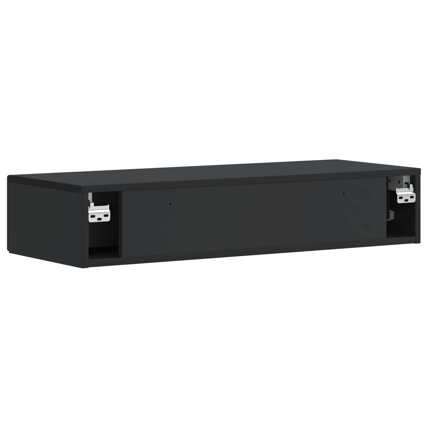 vidaXL Wall-Mounted Side Table Wall-mounted Black 87.5 x 34.5 x 17 cm