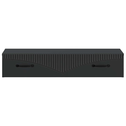 vidaXL Wall-Mounted Side Table Wall-mounted Black 87.5 x 34.5 x 17 cm