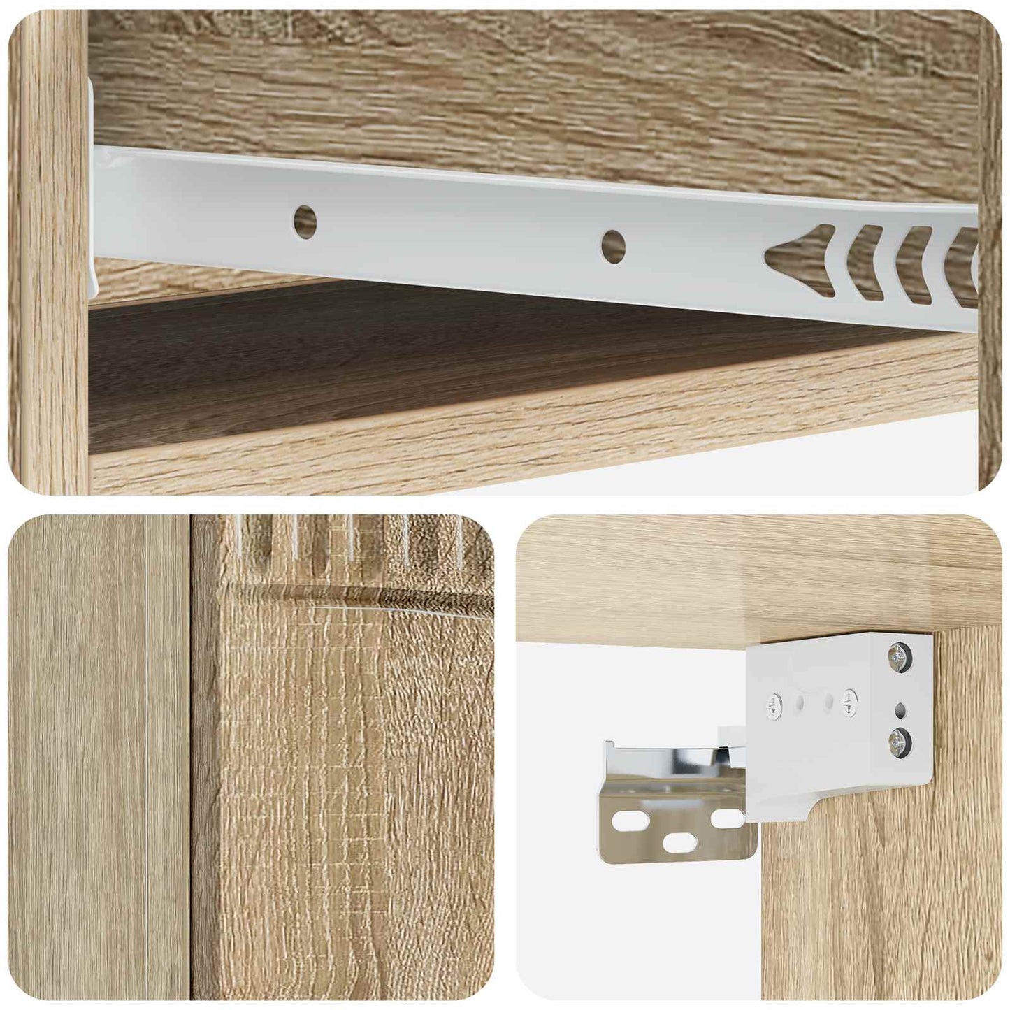 vidaXL Wall-Mounted Side Table 87.5 x 34.5 x 17 cm Engineered Wood