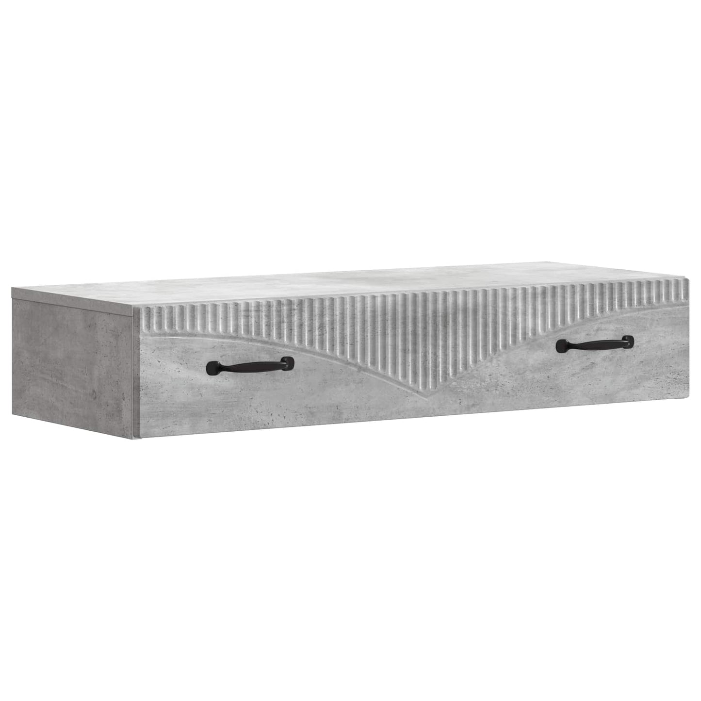 vidaXL Wall-Mounted Side Table Concrete Grey 87.5 x 34.5 x 17 cm