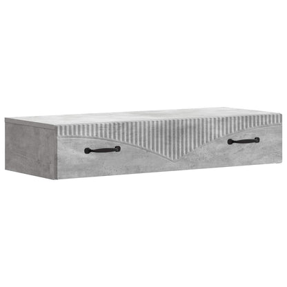 vidaXL Wall-Mounted Side Table Concrete Grey 87.5 x 34.5 x 17 cm