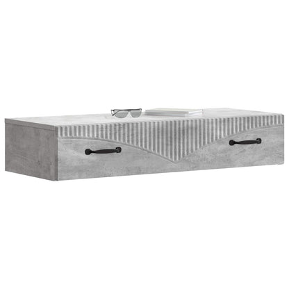 vidaXL Wall-Mounted Side Table Concrete Grey 87.5 x 34.5 x 17 cm
