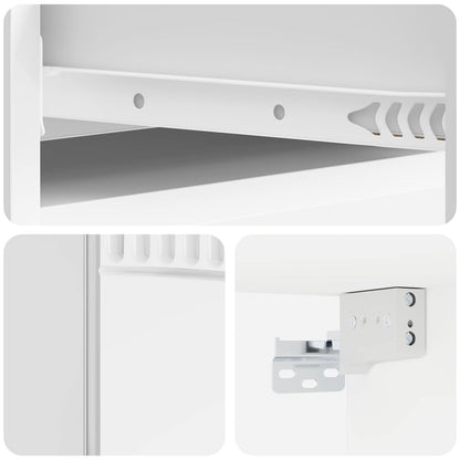 vidaXL Wall-Mounted Side Table High Gloss White 87.5 x 34.5 x 17 cm