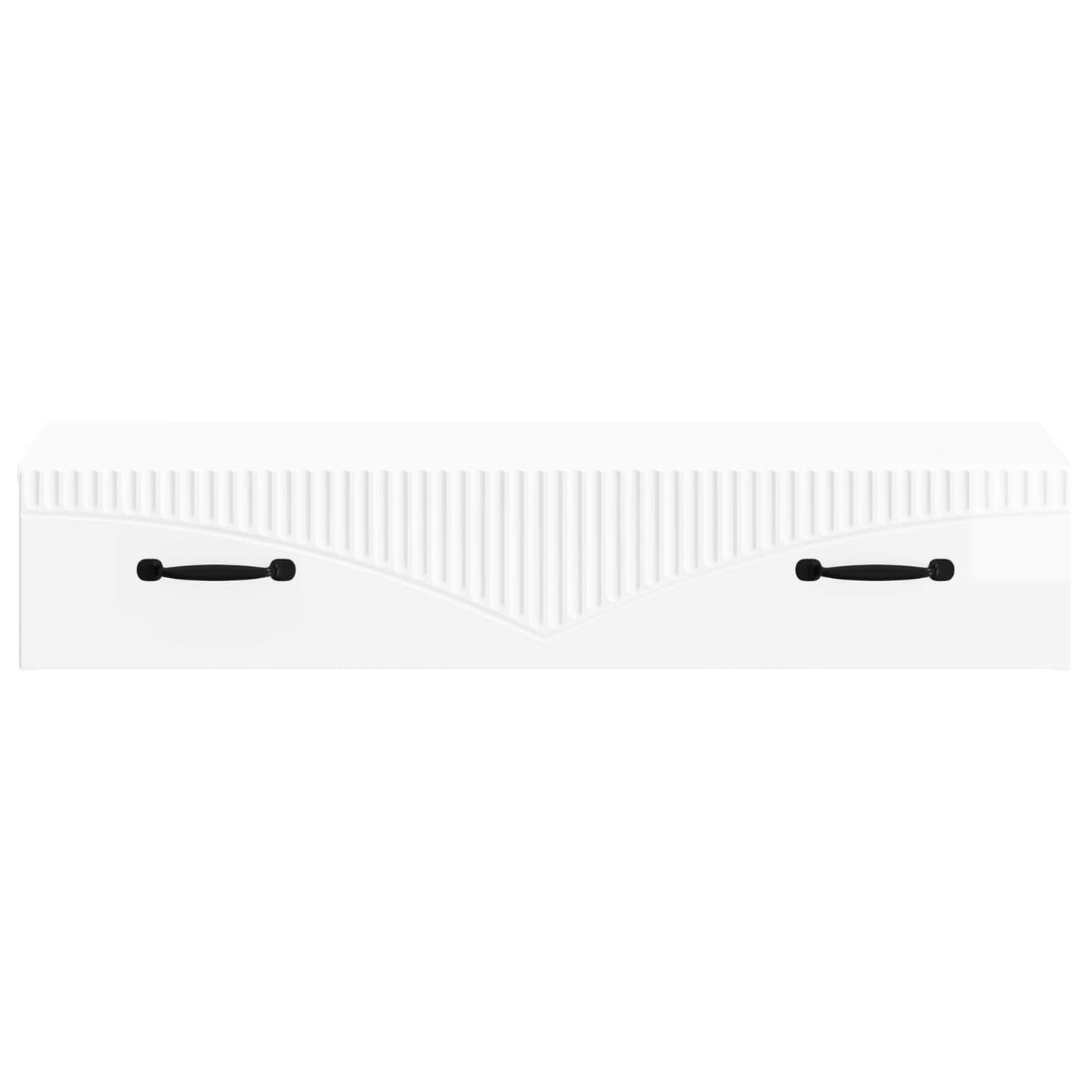 vidaXL Wall-Mounted Side Table High Gloss White 87.5 x 34.5 x 17 cm