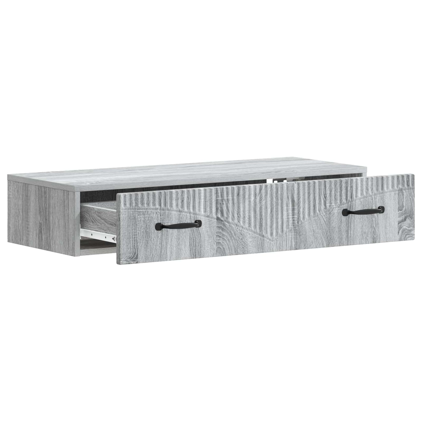 vidaXL Wall-Mounted Side Table Grey Sonoma 87.5 x 34.5 x 17 cm