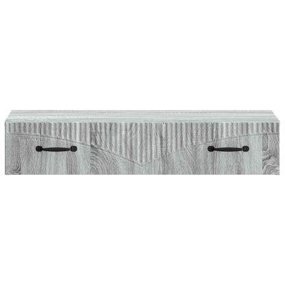 vidaXL Wall-Mounted Side Table Grey Sonoma 87.5 x 34.5 x 17 cm